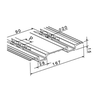 Double decking double track ATD-F partly-recessed