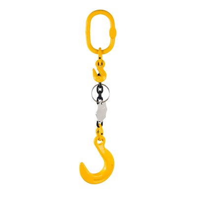 Chain Sling G80 1-leg with Foundry Hook and Grab Hook