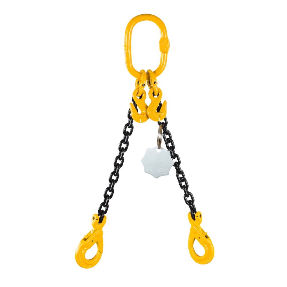 Chain Sling G80 2-leg with Safety Hooks and Grab Hooks