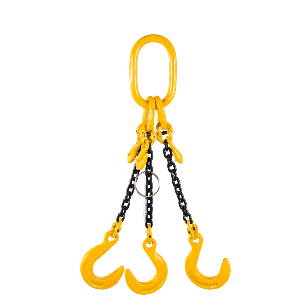 Chain Sling G80 3-leg with Foundry Hooks and Grab Hooks