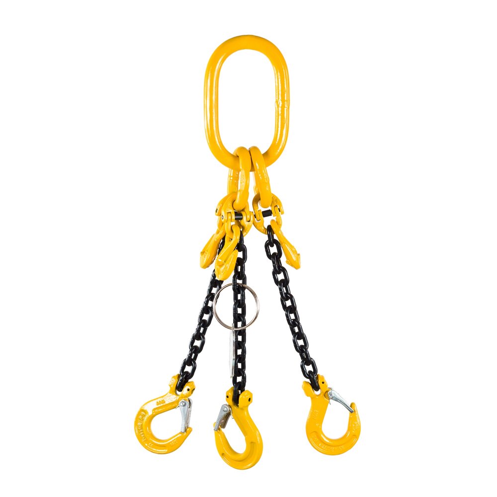Chain Sling G80 3-leg with Sling Hooks and Grab hooks