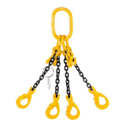 Chain Sling G80 4-leg with Safety Hooks and Grab Hooks