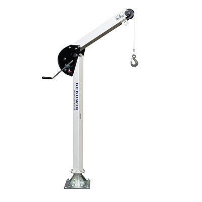 Portable swivel davit crane SD in floor socket