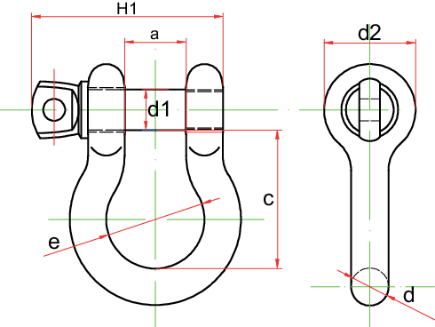 Bow Shackle drawing