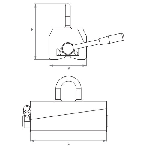 Lifting Magnet NEO drawing